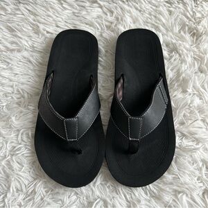 Bruno Marc Mens Flip Flops Supportive Footbed Black New In Box Size 10